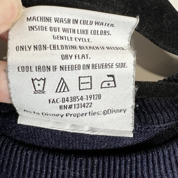 Disney Parks Spirit Jersey Adult Small Crewneck Sweater Walt Disney World Navy - Picture 7 of 9